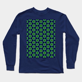 Green Digital Kaleidoscope Long Sleeve T-Shirt